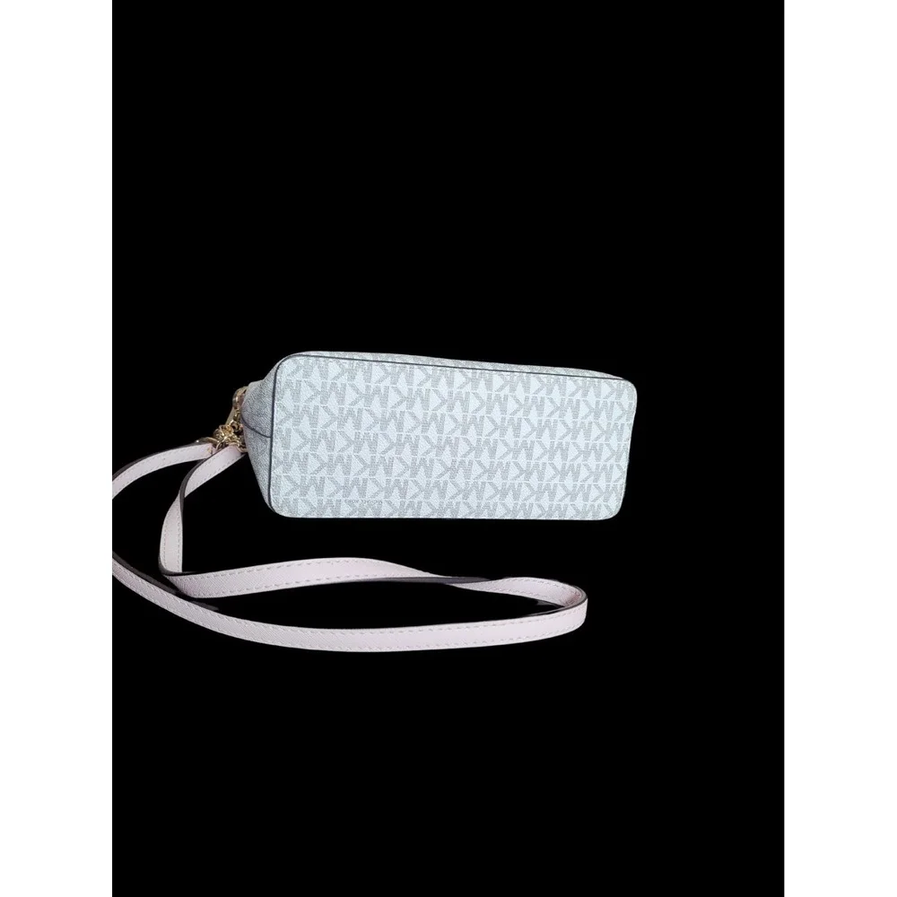 Michael Kors Jet‎ Set Travel Leather Crossbody Dome Handbag Purse Pink - Picture 3 of 5